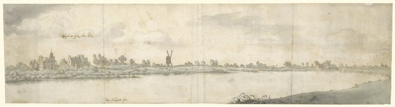 Vista de Kasteel Ooij, cerca de Nimega, Brabante Septentrional de Josua de Grave