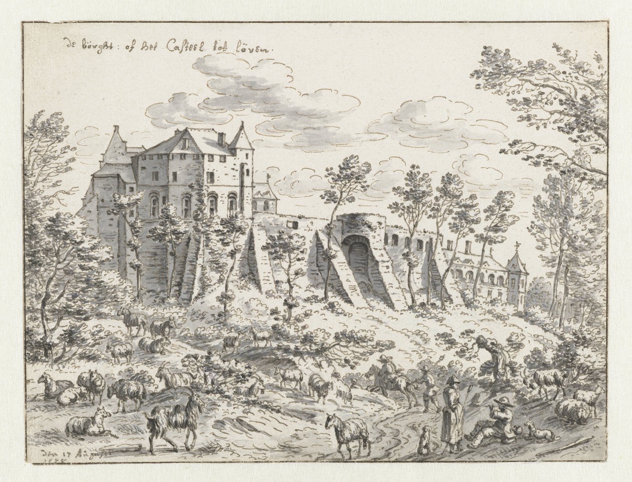 Vista de la Keizersberg cerca de Lovaina de Josua de Grave