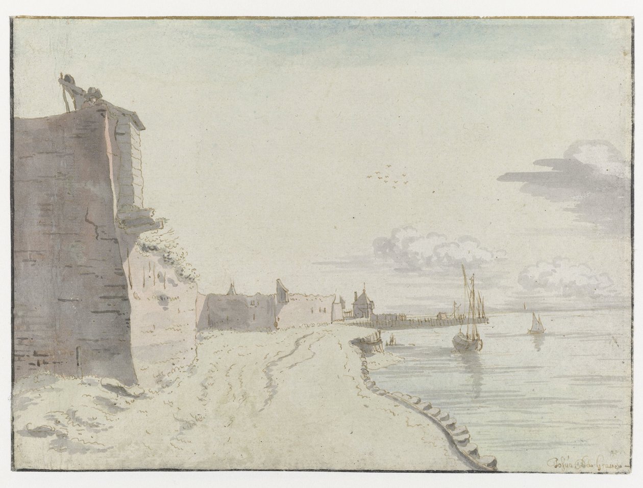 Vista del Baluarte de Waterschans, Bergen op Zoom de Josua de Grave