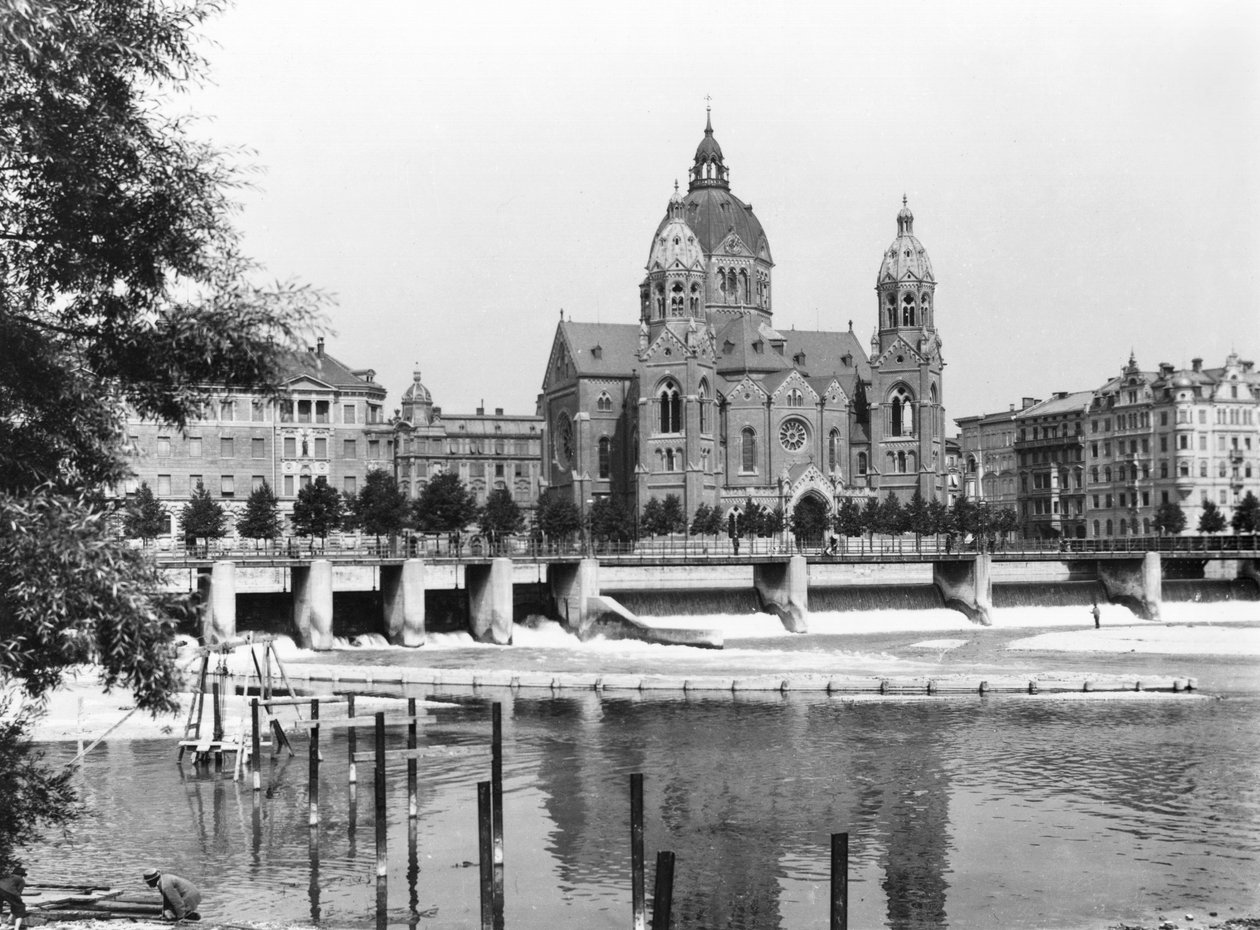 El río Isar en Múnich, c.1910 de Jousset