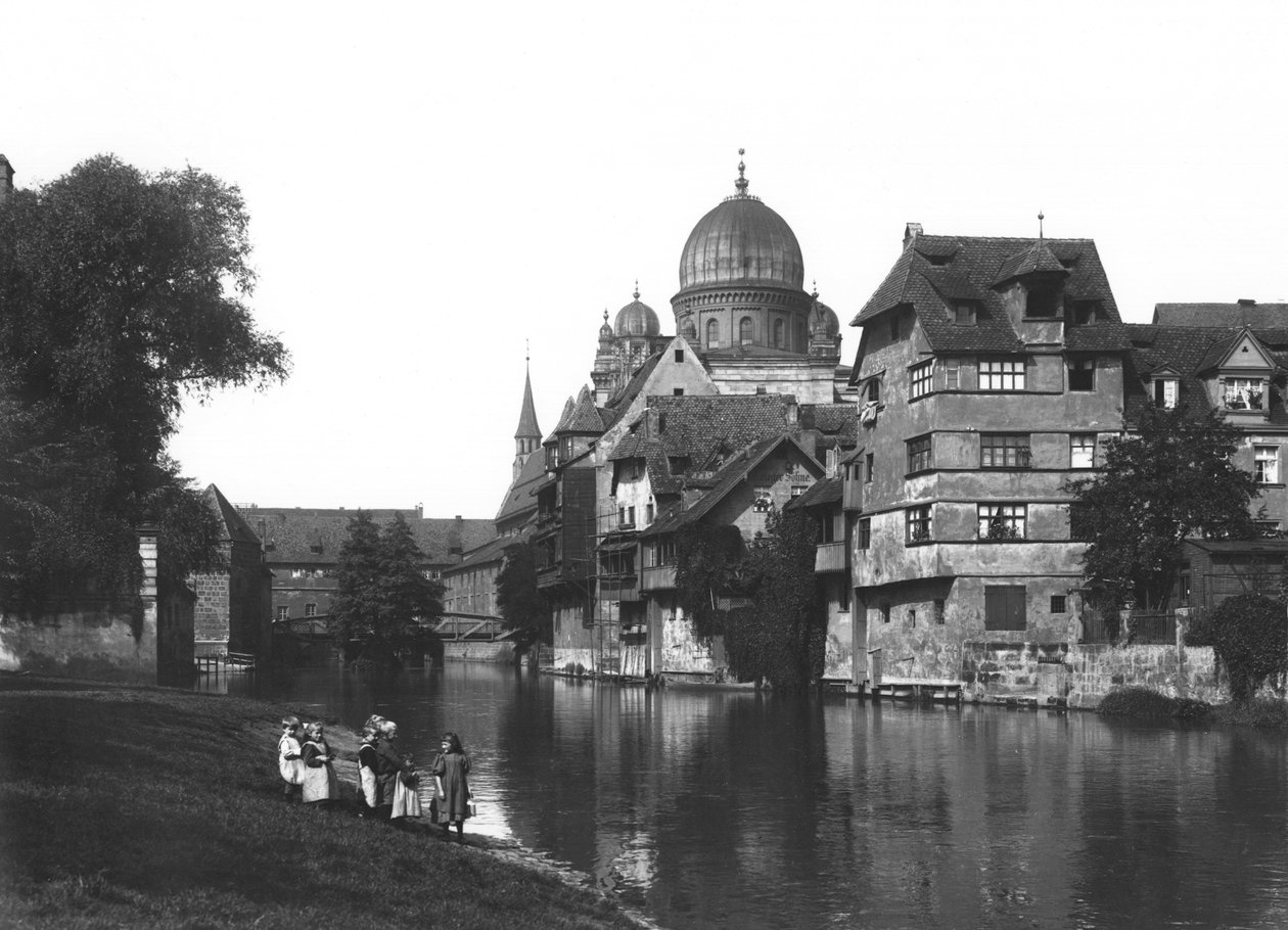 La sinagoga en Núremberg, c.1910 de Jousset