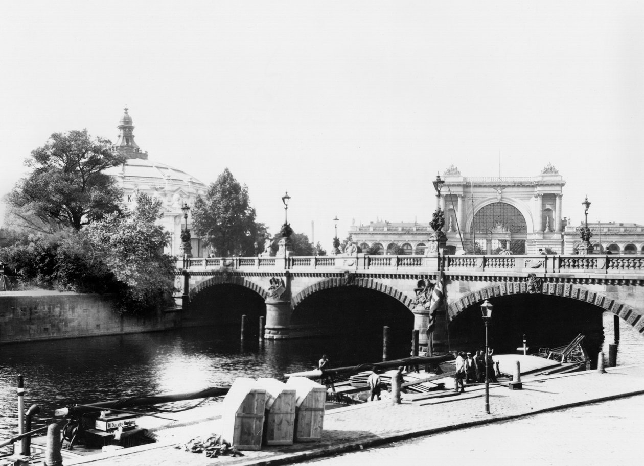 Vista del puente Moltke y la estación Lehrter Bahnhof, Berlín, c.1910 de Jousset