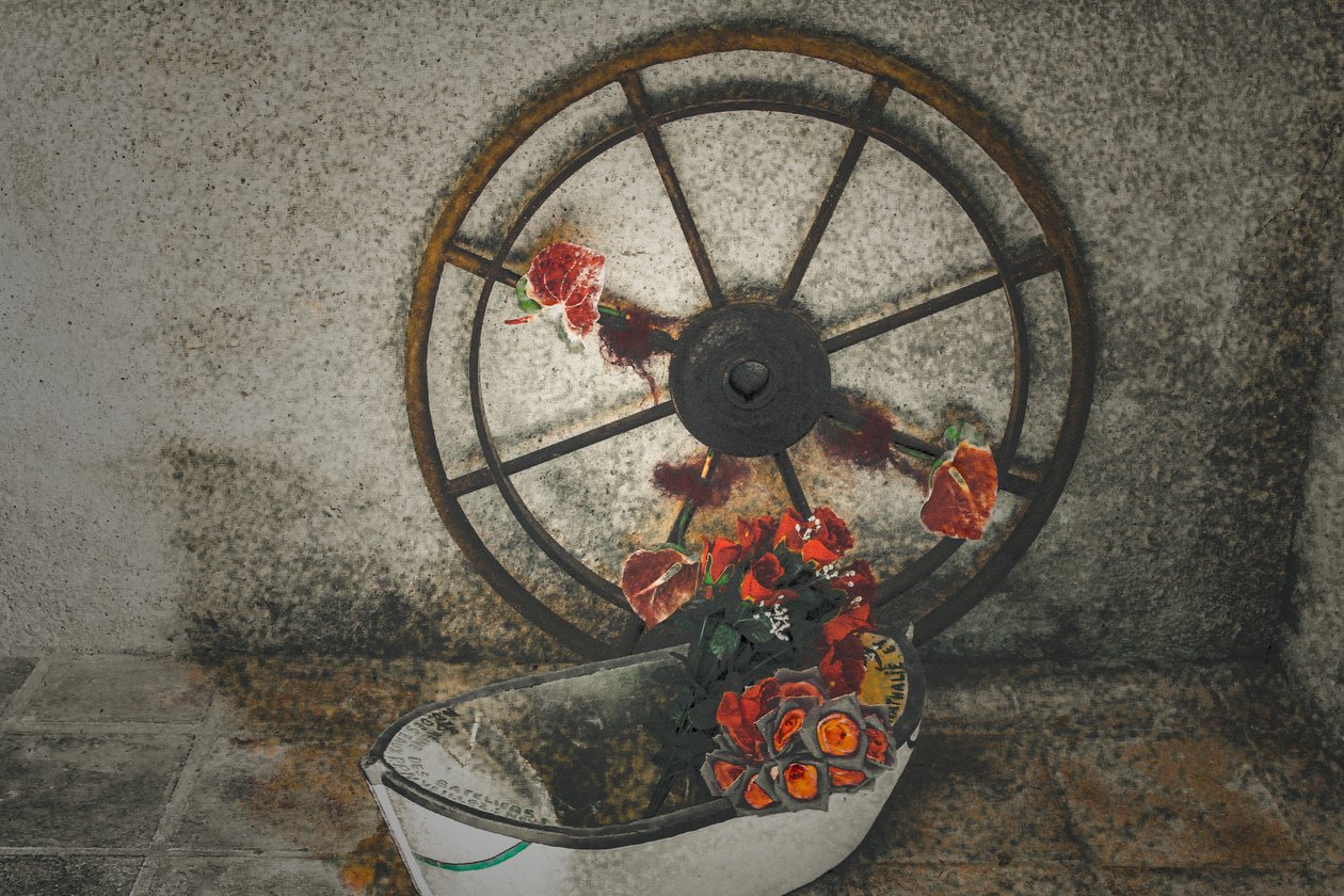 Flores para los marineros, de la serie, Chapelle du Canal, 2016 (fotografía). de Joy Lions