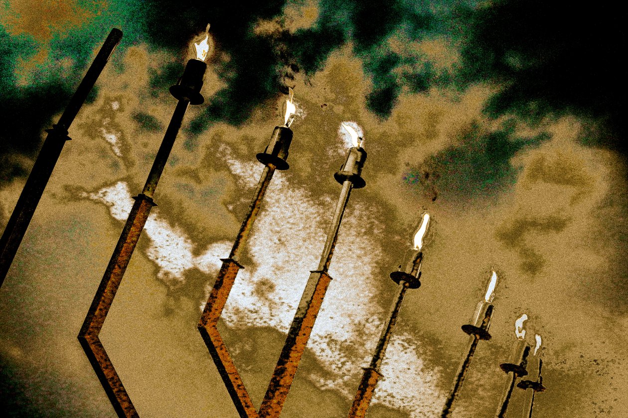 Menorah en el Zoco en Hanukah, 2016 (fotografía) de Joy Lions