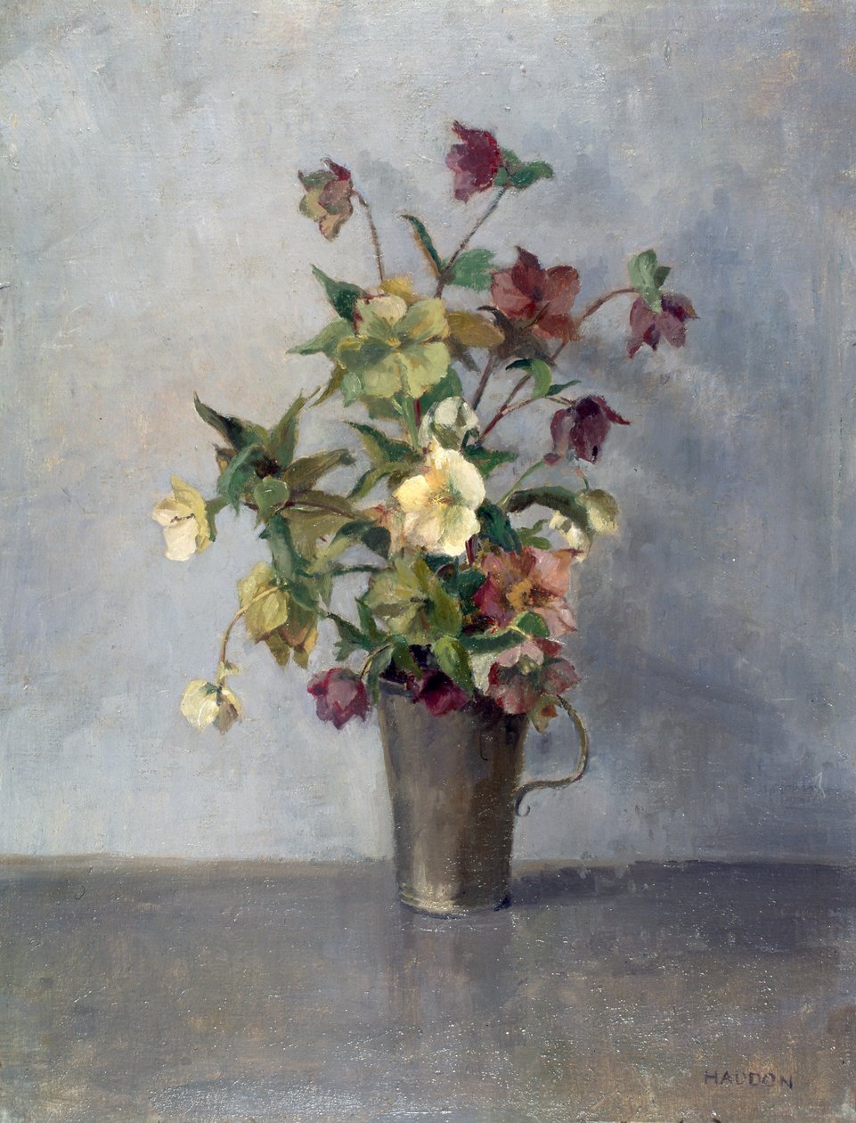 Flores en un jarrón (pintura) de Joyce Haddon