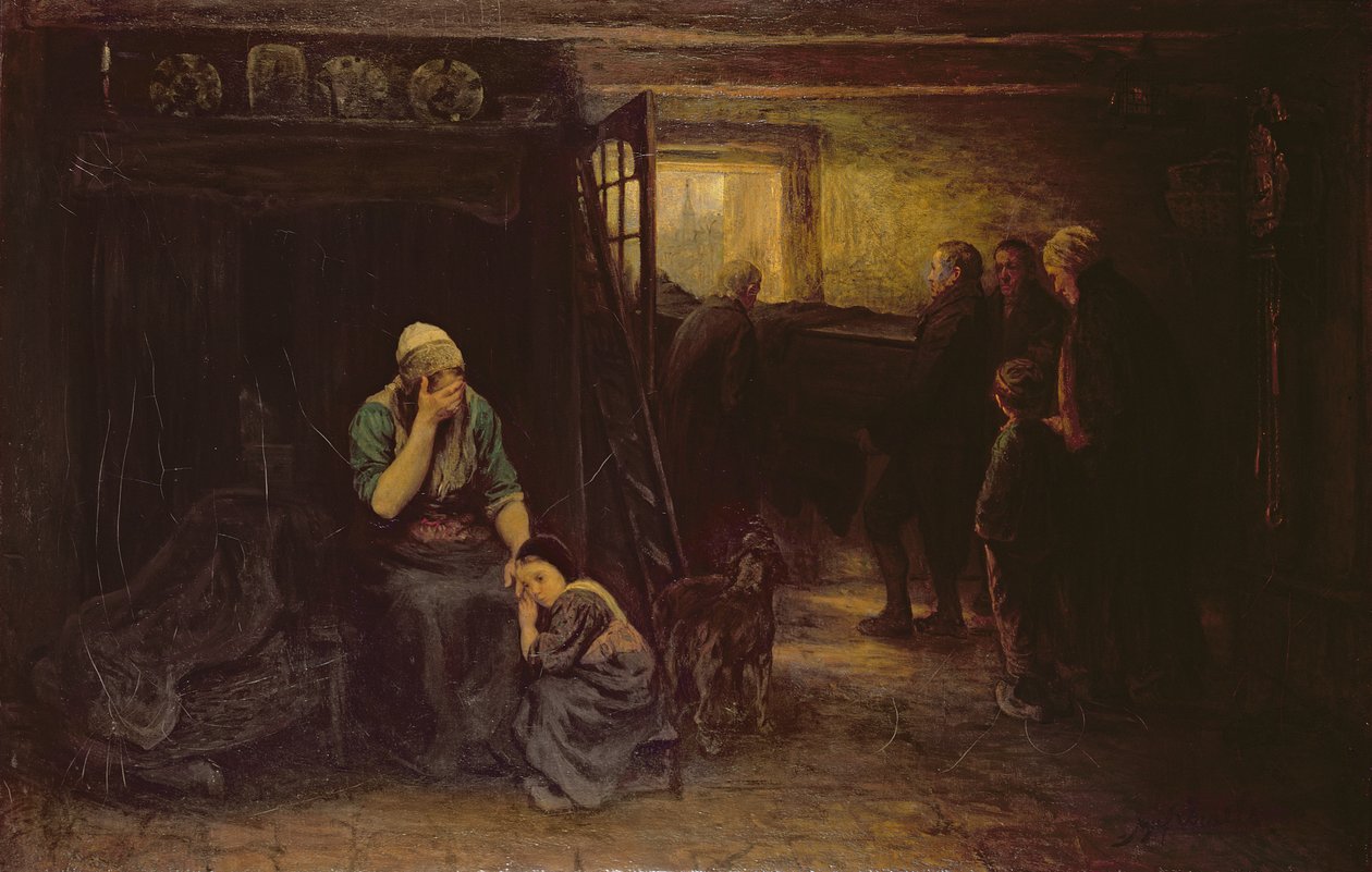 Dolor (De la oscuridad a la luz), c.1871 de Jozef Israëls