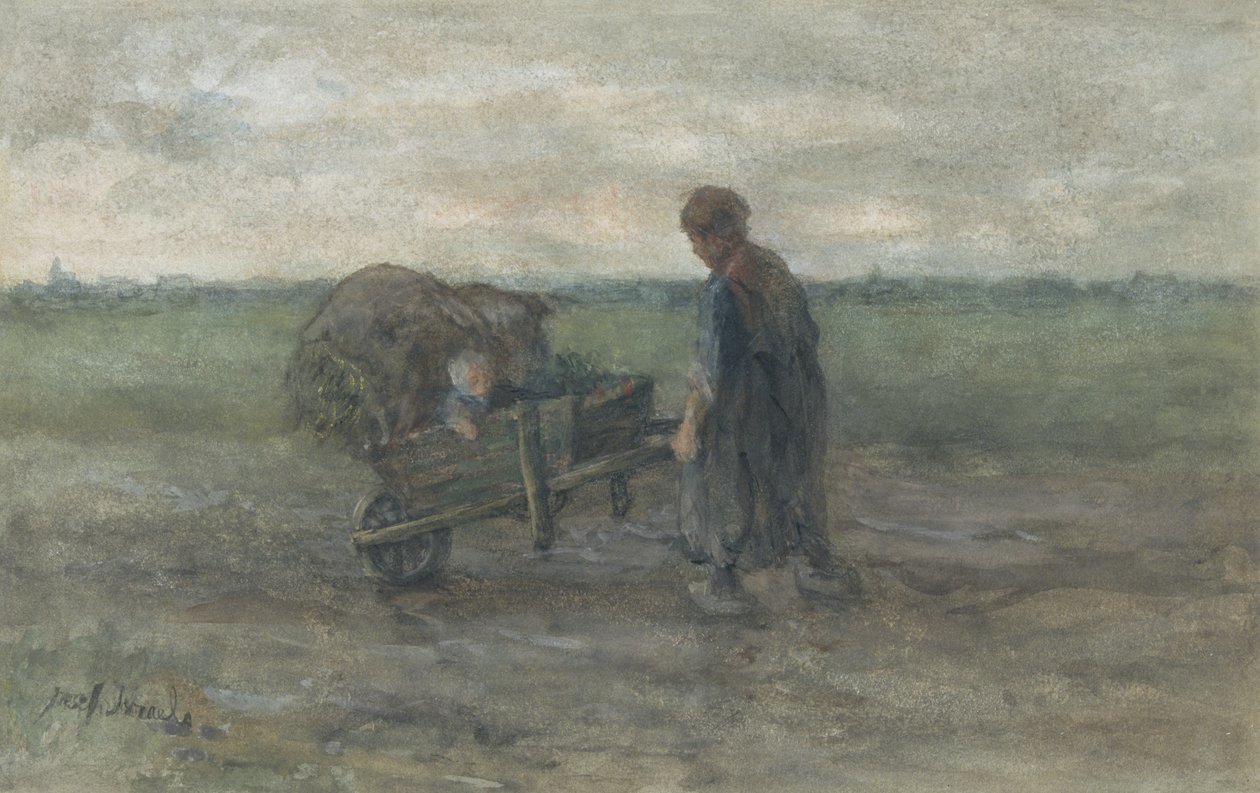 Volviendo del campo (acuarela y acuarela sobre papel) de Jozef (1824 1911) Israels