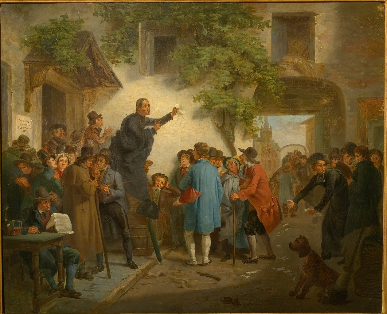 En una posada - Elección en Gante en 1830 de Jozef Geirnaert