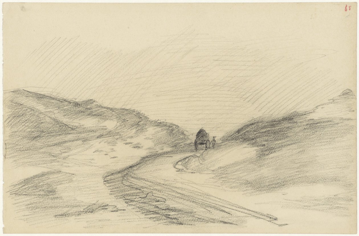 Camino por las dunas con carrito de Jozef Israëls