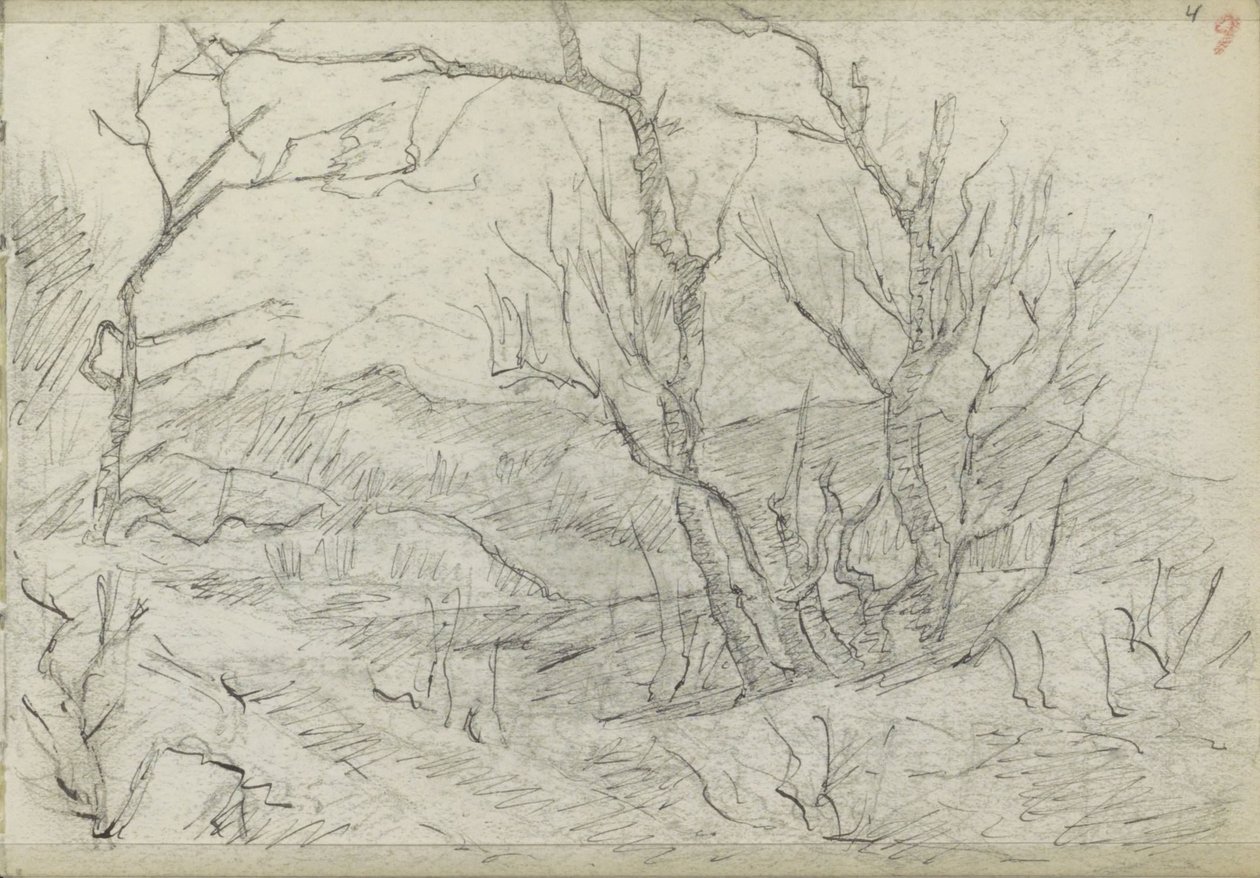Paisaje montañoso con un grupo de árboles de Jozef Israëls