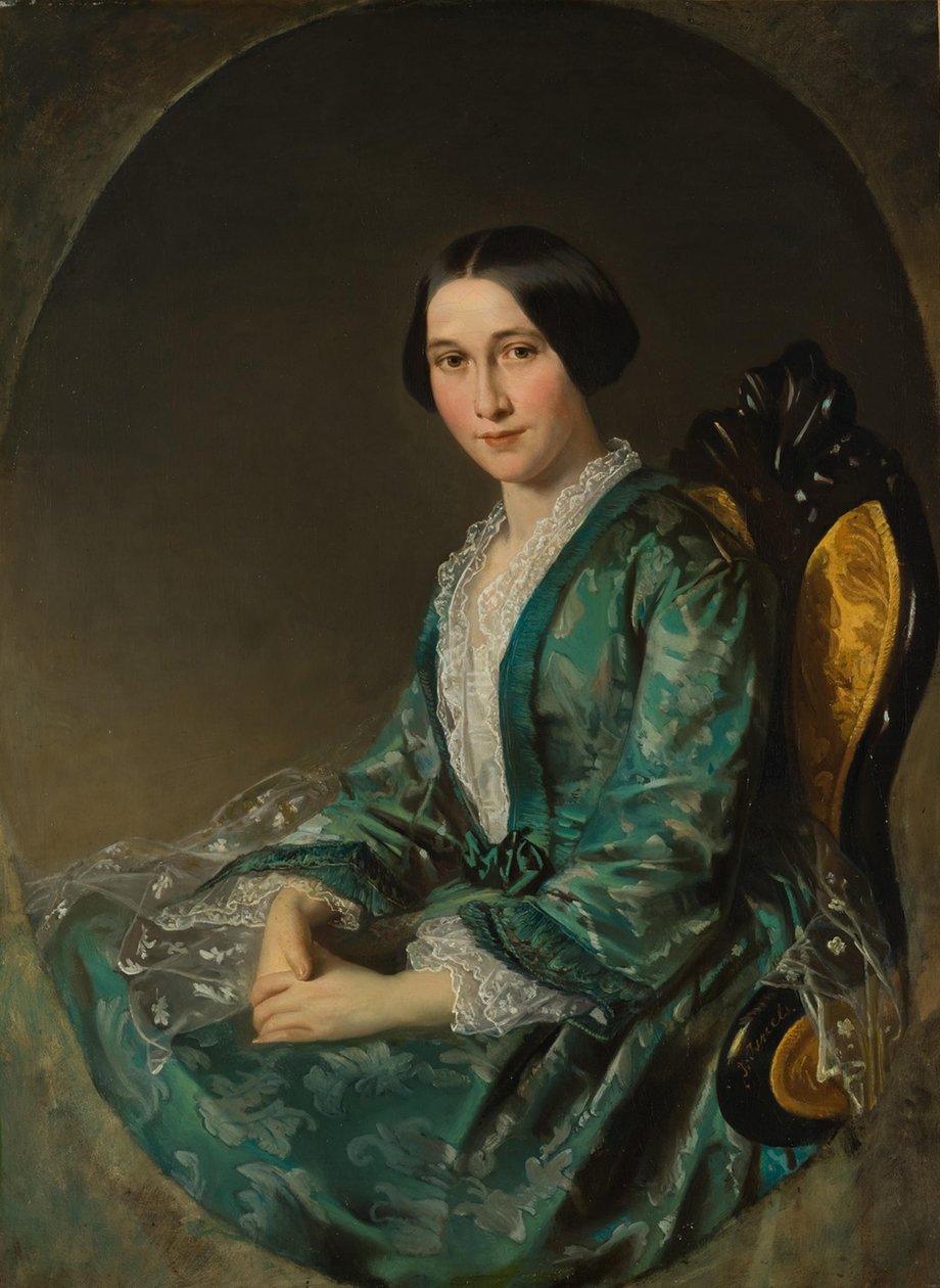Jeanette Bloemen (1829-1915), esposa del corredor de Ámsterdam Hendrik Luden (1822-1895) de Jozef Israëls