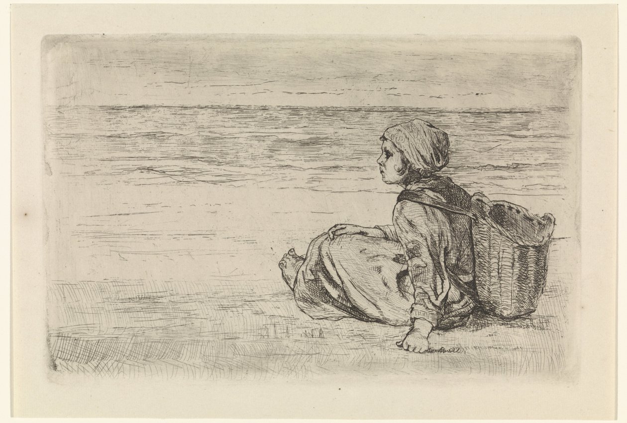 Niña junto al mar de Jozef Israëls