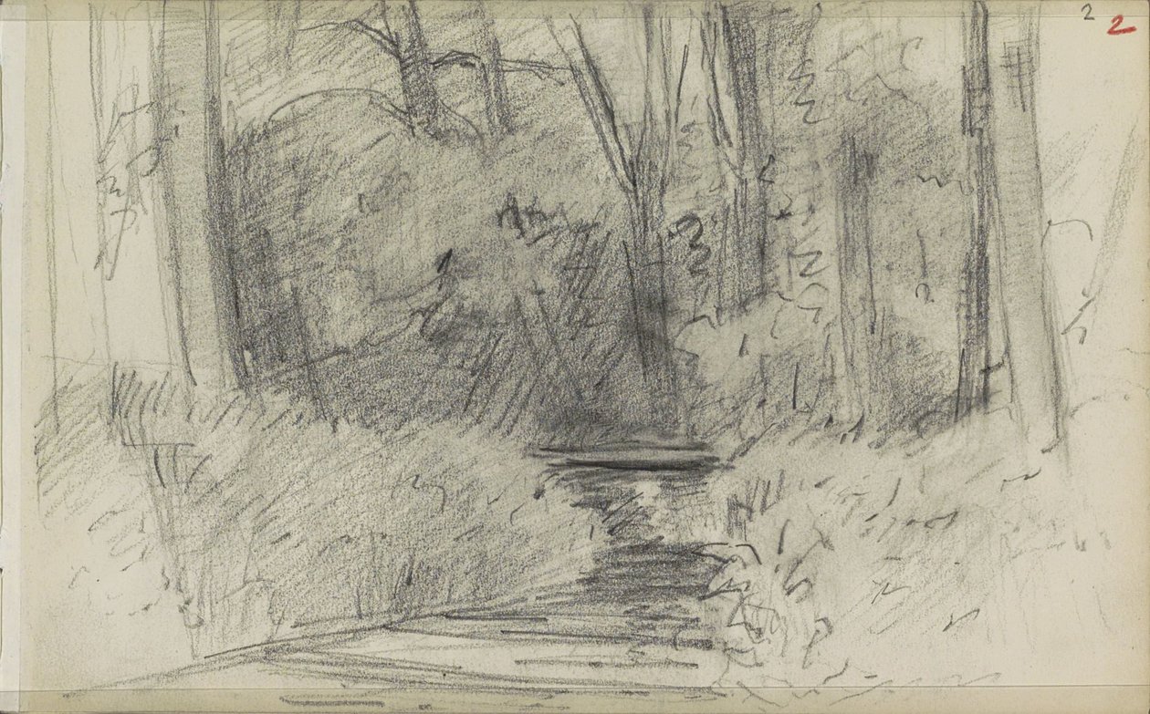 Río en un bosque de Jozef Israëls