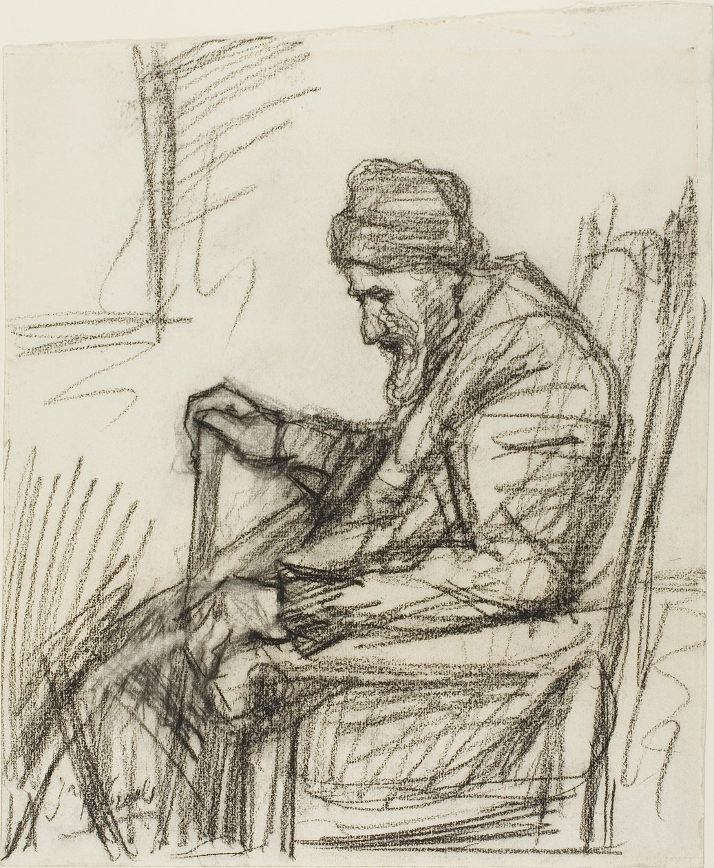 Anciano sentado de Jozef Israëls