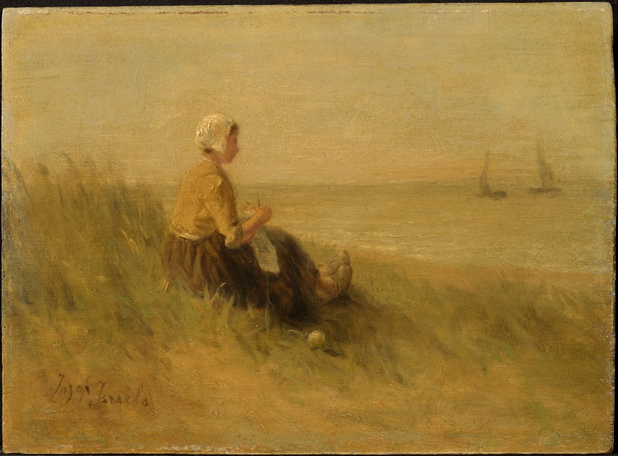 Mujer en la orilla de Jozef Israëls