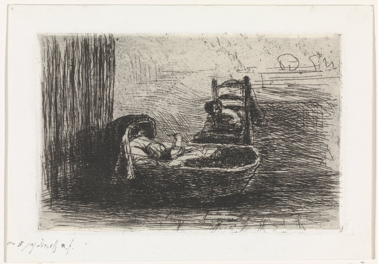 niño en peso de Jozef Israëls (signed by artist)