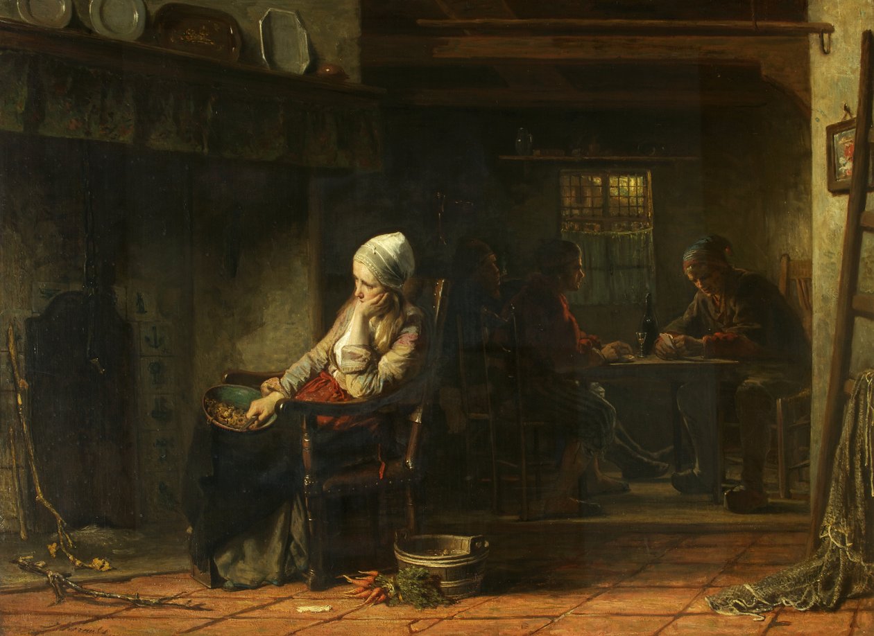 Una mujer infeliz, o penas domésticas, 1859 de Jozef Israëls