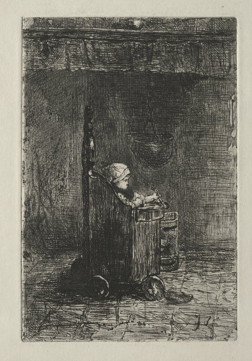 Bebé en su silla de Jozef Israëls