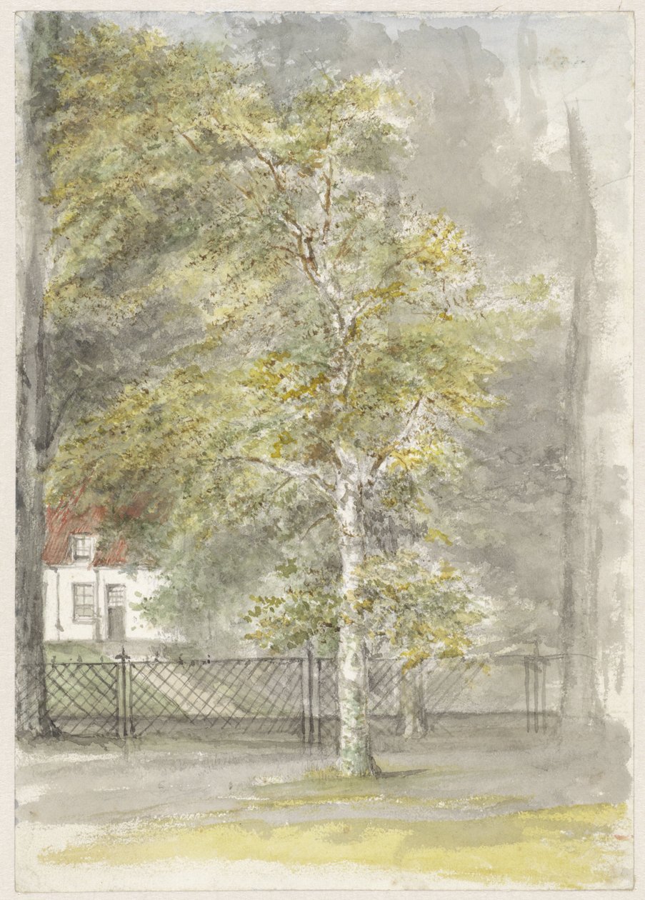 Árbol frente a la valla de la casa de campo de Jozef Israëls