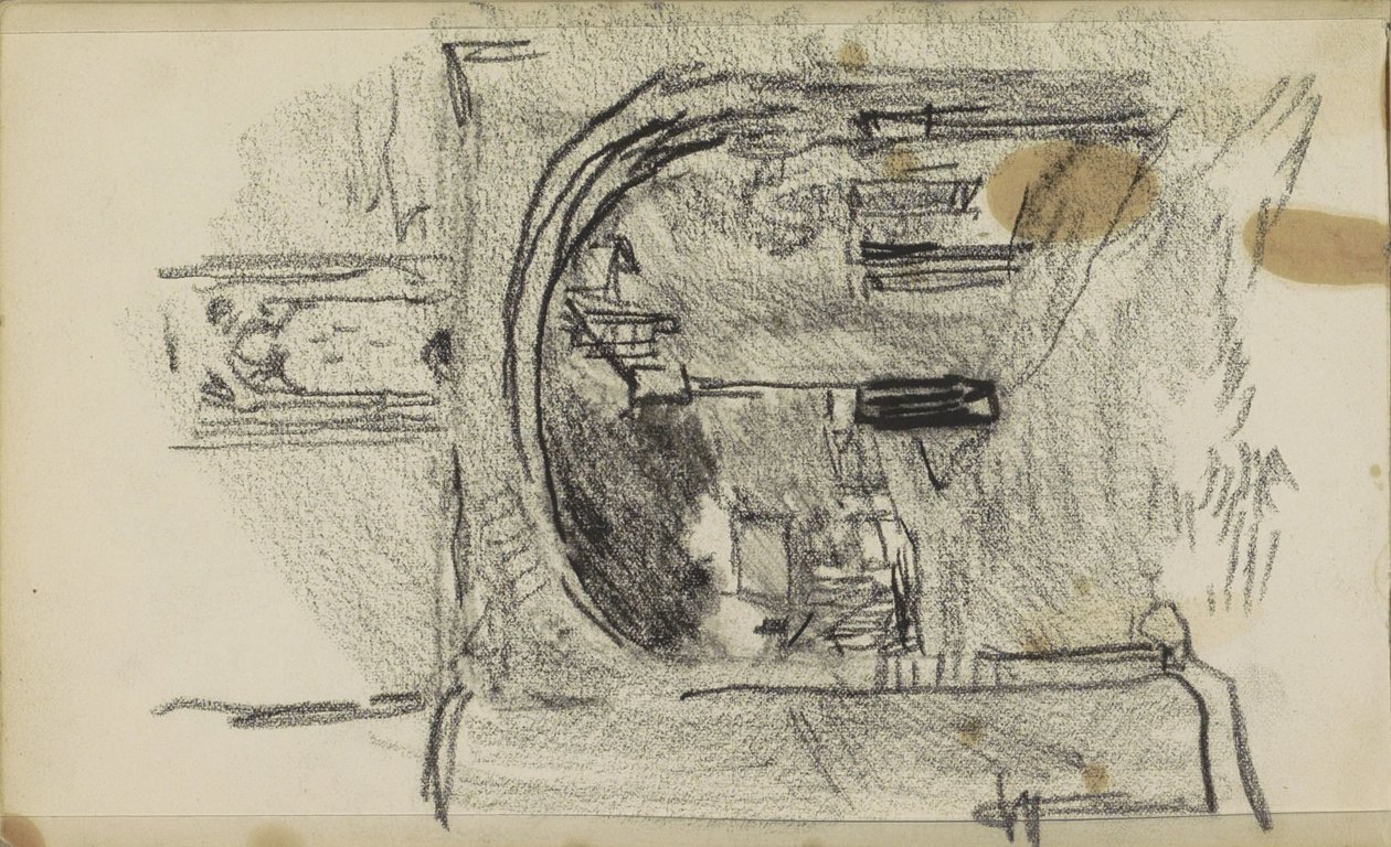 Calle vista a través de una puerta de Jozef Israëls