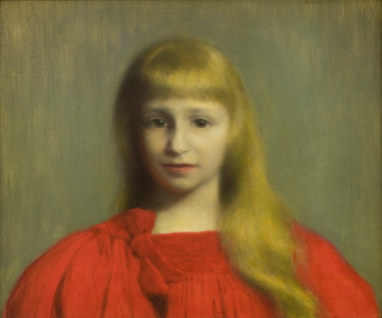 Niña con vestido rojo de Jozef Pankiewicz