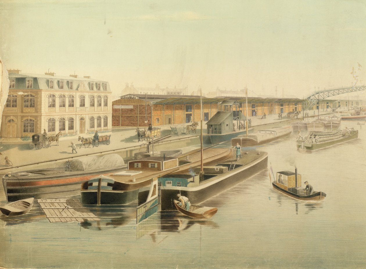 El Canal Saint-Martin, (detalle), 1889 de Jozefowicz
