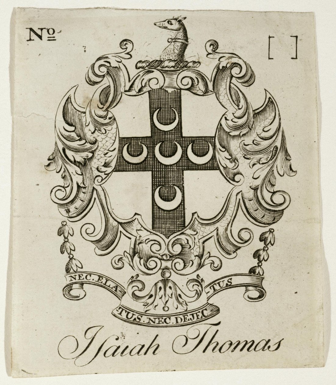 Exlibris para Isaiah Thomas (1749-1831) de Jr. Paul Revere
