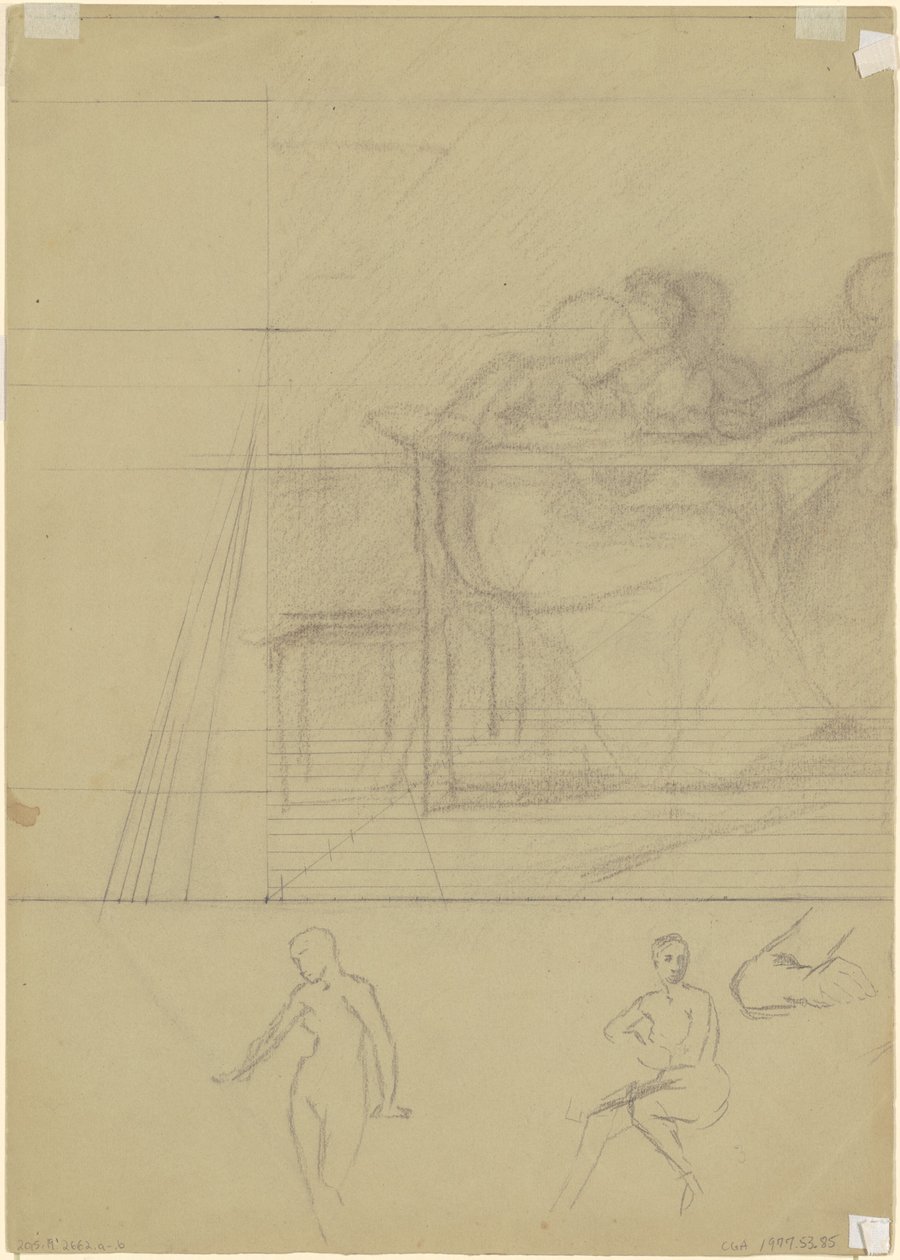 Estudios de figuras (verso) de Jr. Enoch Wood Perry