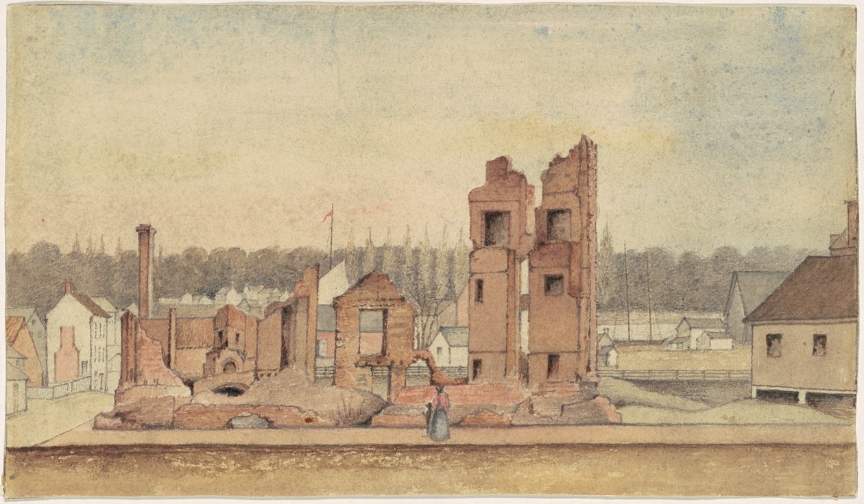 Ruinas de una Taberna, Petersburg, Virginia de Jr. William Skinner Simpson
