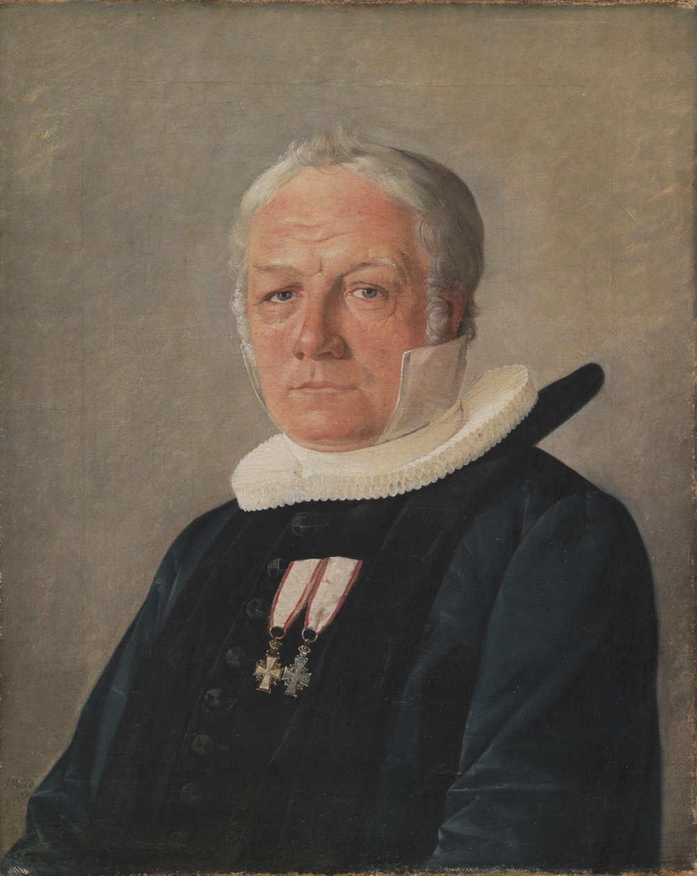 P.H. Mønster, Decano Rural en Sorø, luego Obispo de Aarhus de Jørgen Roed