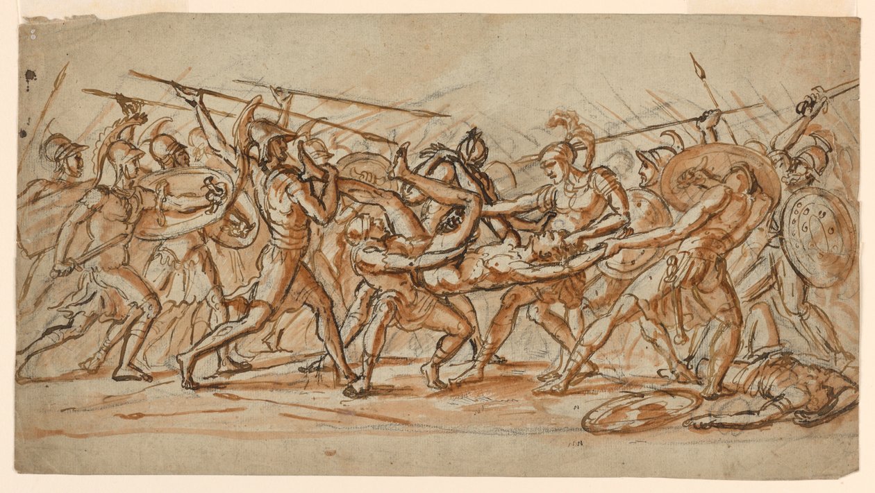 La batalla por el cadáver de Patroclo de Jérôme Martin Langlois