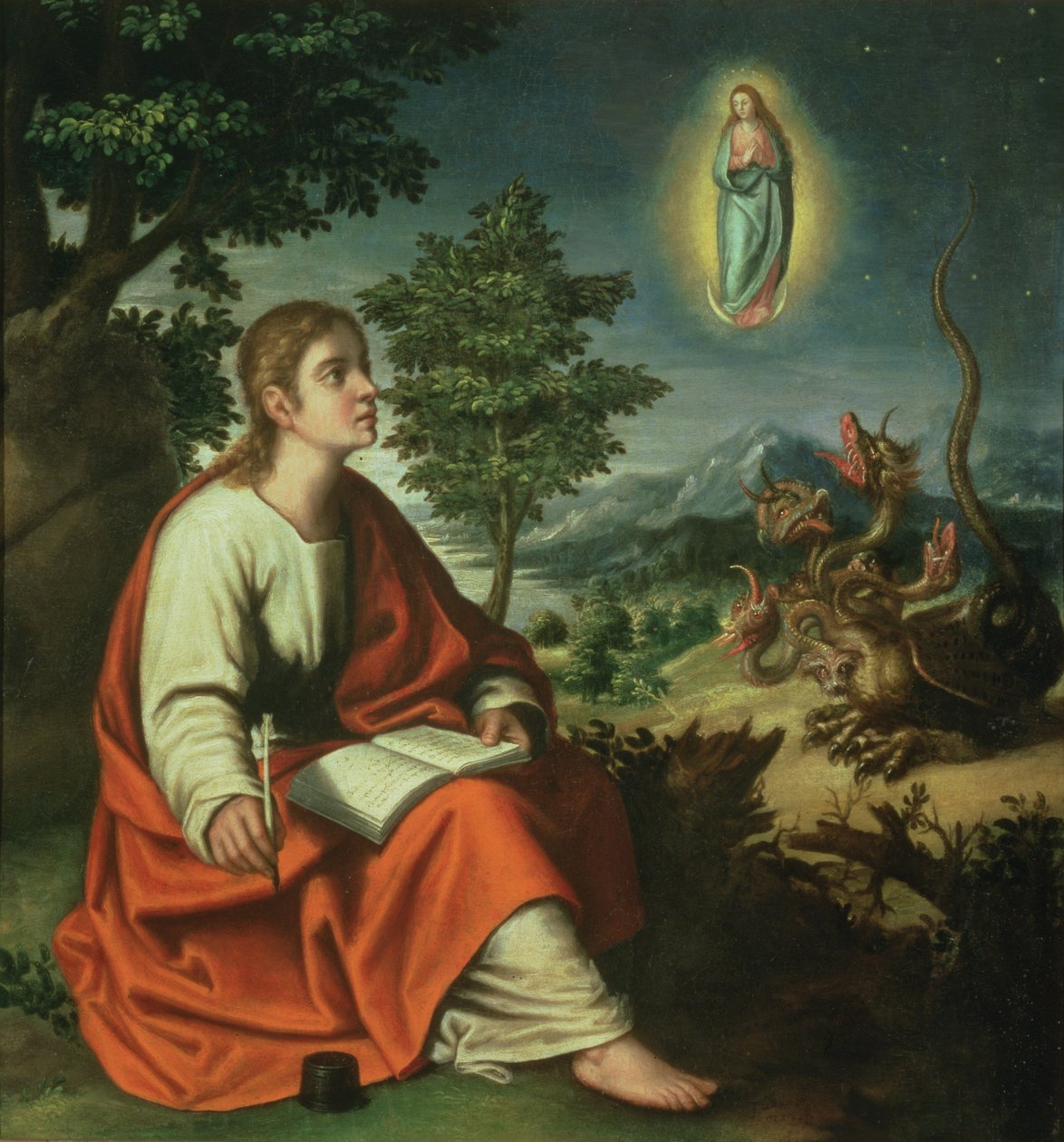 La visión de San Juan Evangelista en Patmos de Juan Sanchez Cotan
