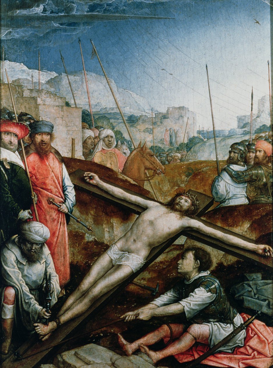 Cristo levantado en la cruz, 1496-1504 de Juan de Flandes