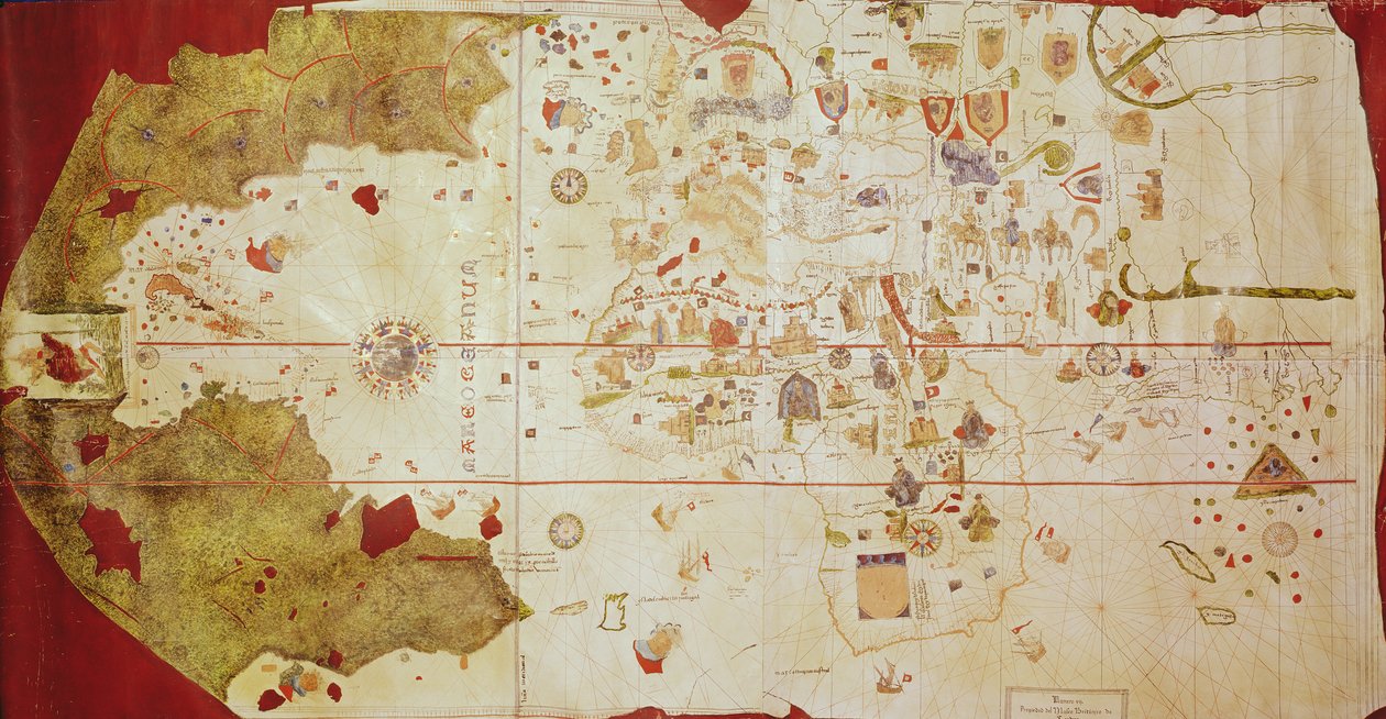 Mappa Mundi, 1502 | Juan de la Cosa | Impresión de arte