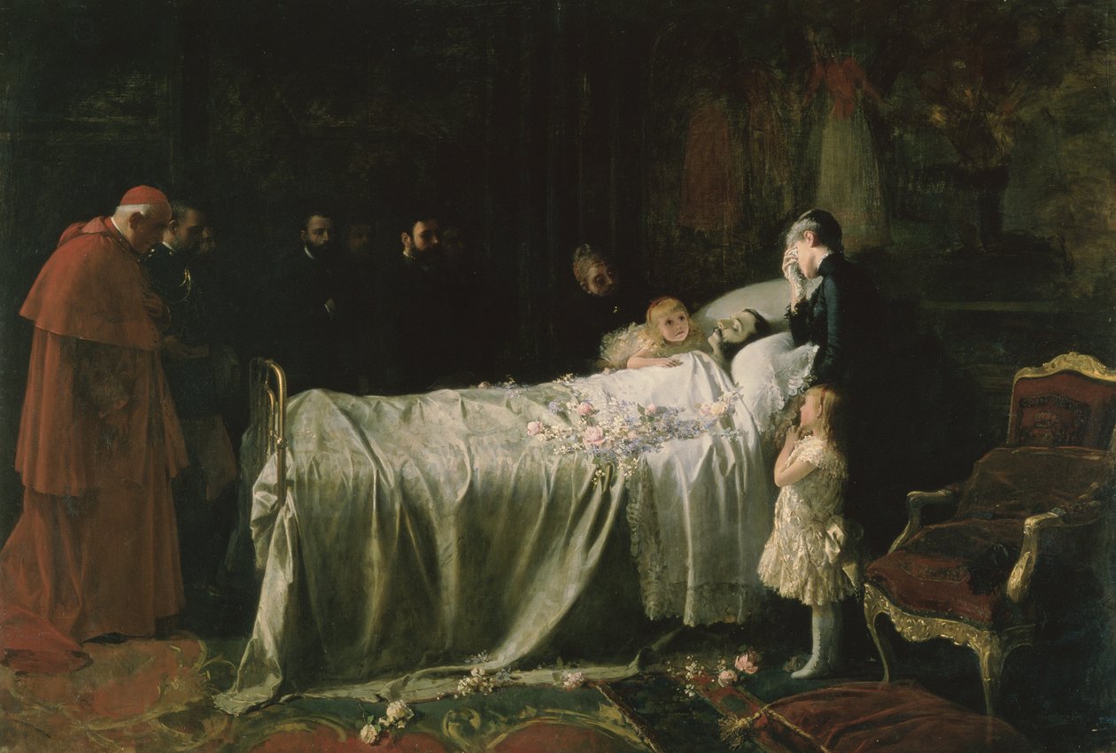 La muerte de Don Alfonso XII (1857-85) (El último beso) 1887 de Juan Antonio Benlliure y Gil