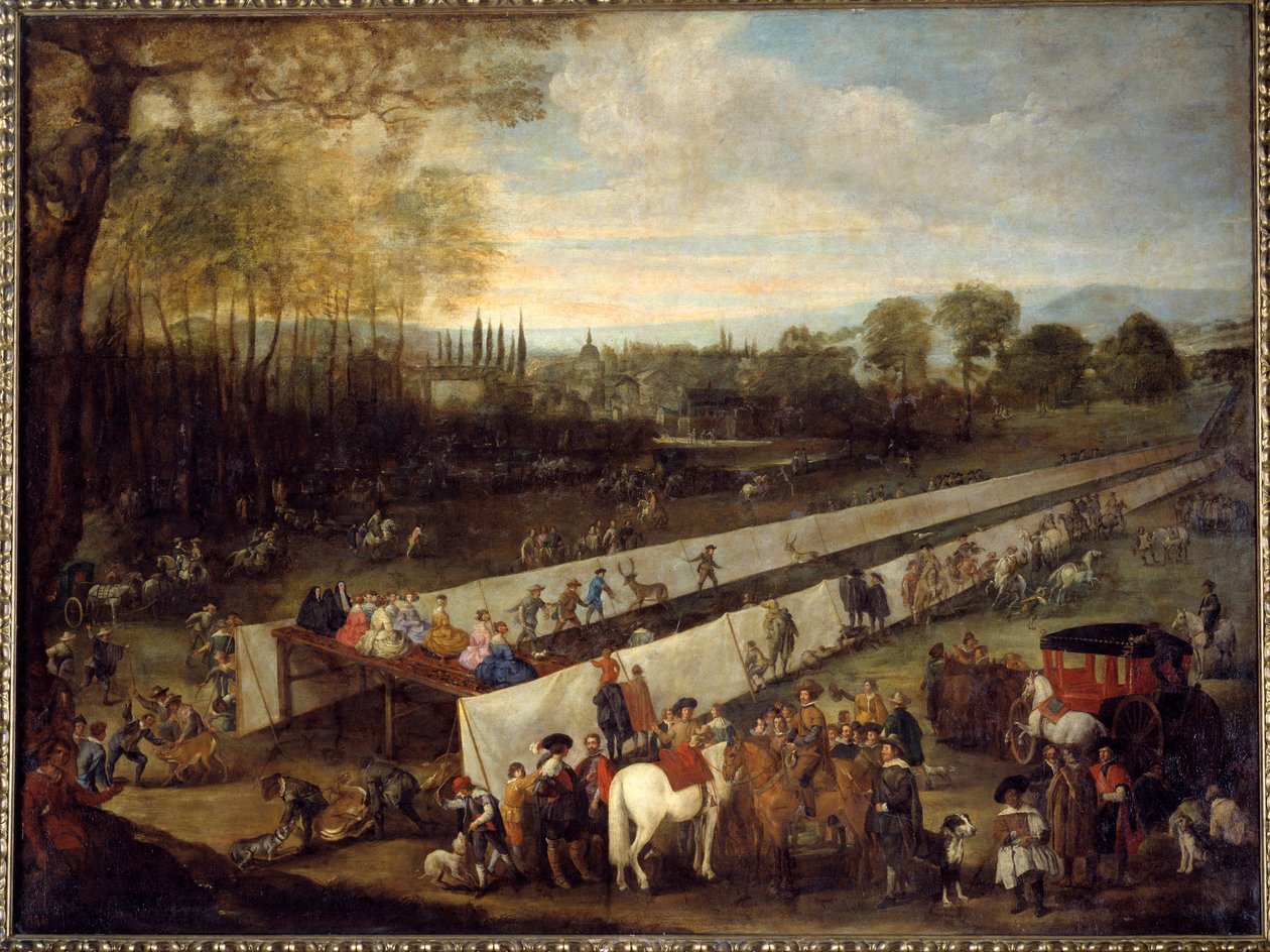 La caza de tabladillo en Aranjuez de Juan Bautista Martinez del (attr. to) Mazo
