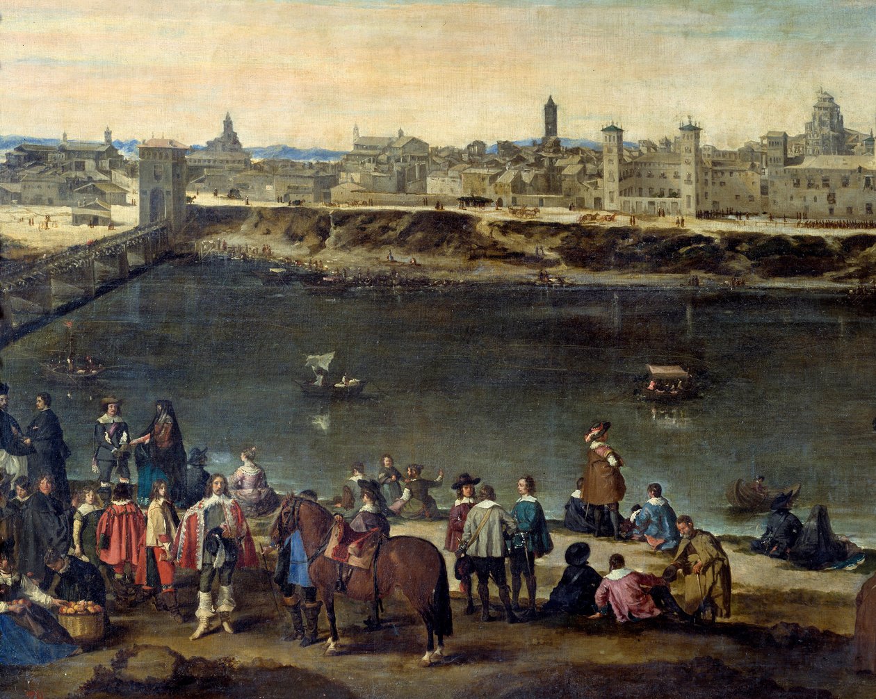 Vista de la ciudad de Zaragoza en 1646 (detalle) de Juan Bautista Martinez Del Mazo