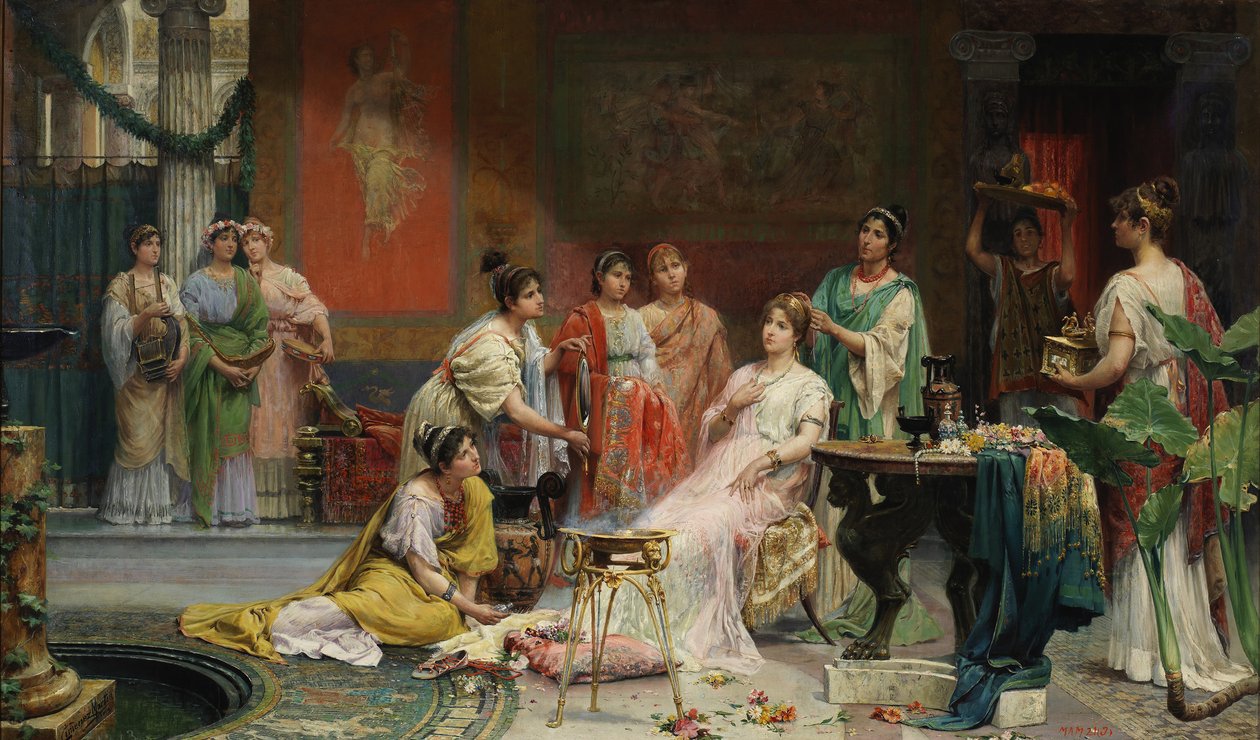 Toilette de una dama romana de Juan Giménez Martín
