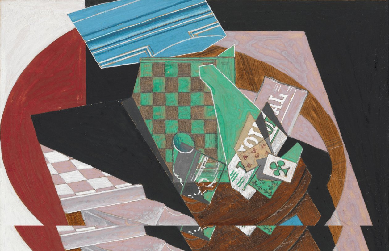 Tablero de ajedrez y cartas, 1915 de Juan Gris
