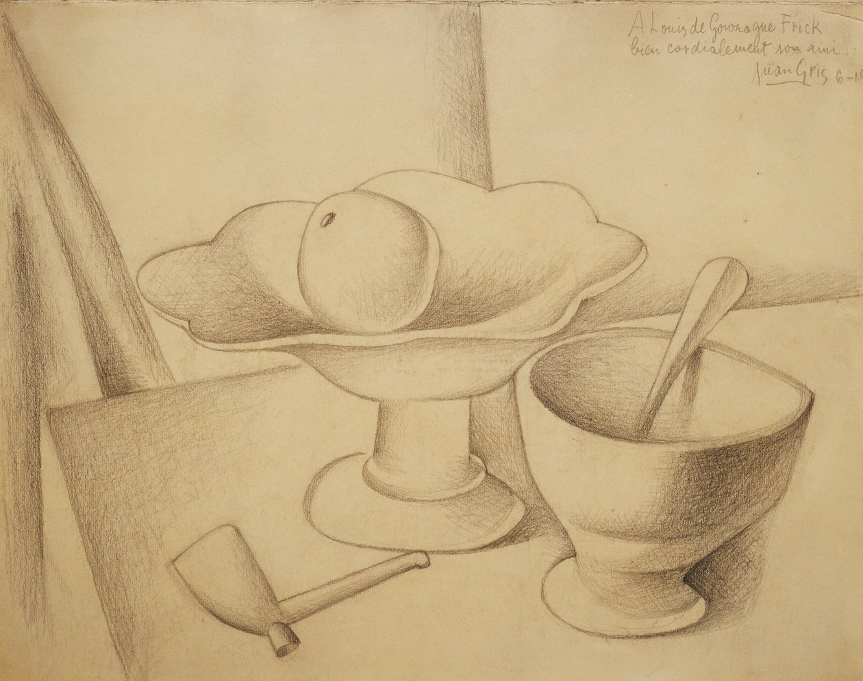 Naturaleza muerta con frutero, 1919 de Juan Gris