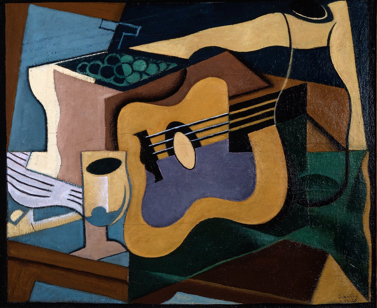 Naturaleza muerta con guitarra, octubre-noviembre de 1920 (óleo sobre lienzo) de Juan Gris