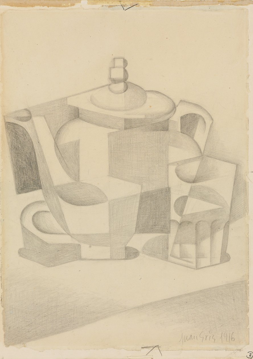 Naturaleza muerta con tetera, 1916 de Juan Gris
