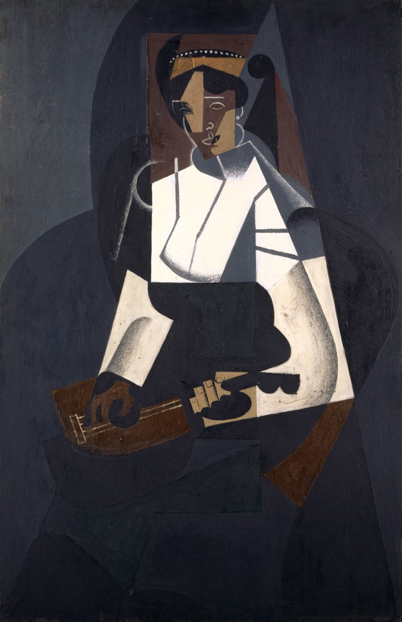 Mujer con mandolina, después de Corot de Juan Gris