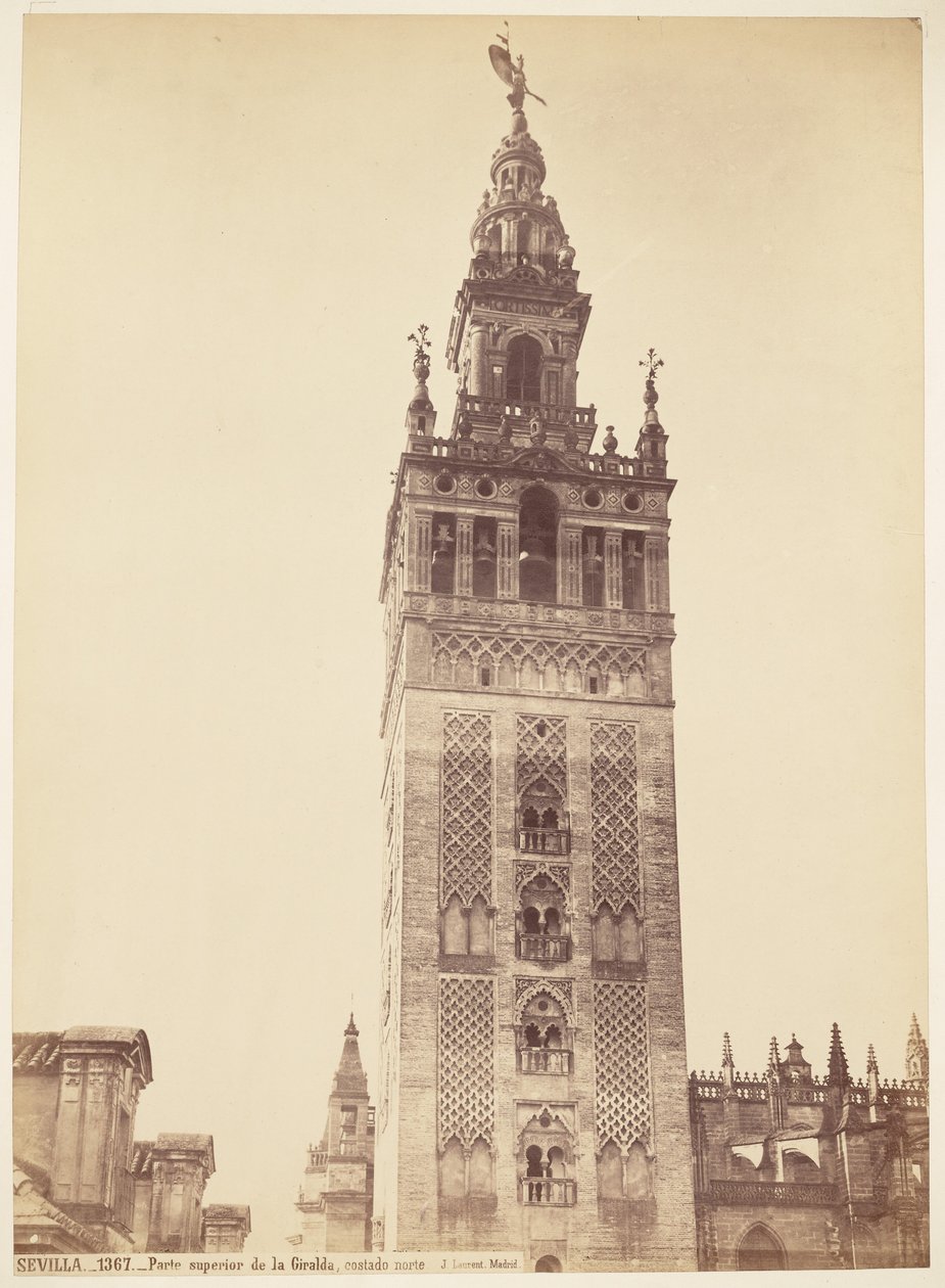 Parte superior de la Giralda, Seville de Juan Laurent