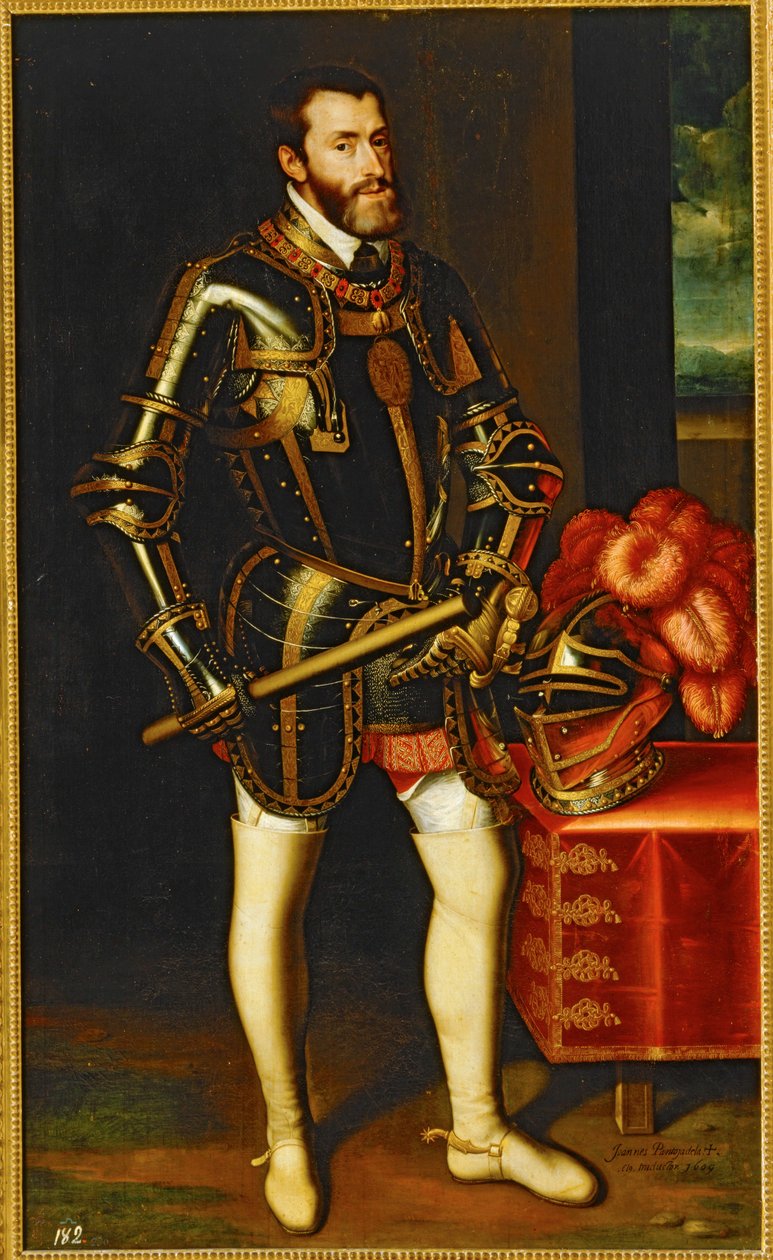 Retrato del emperador Karl V ... (pintura sobre lienzo) de Juan Pantoja de la Cruz