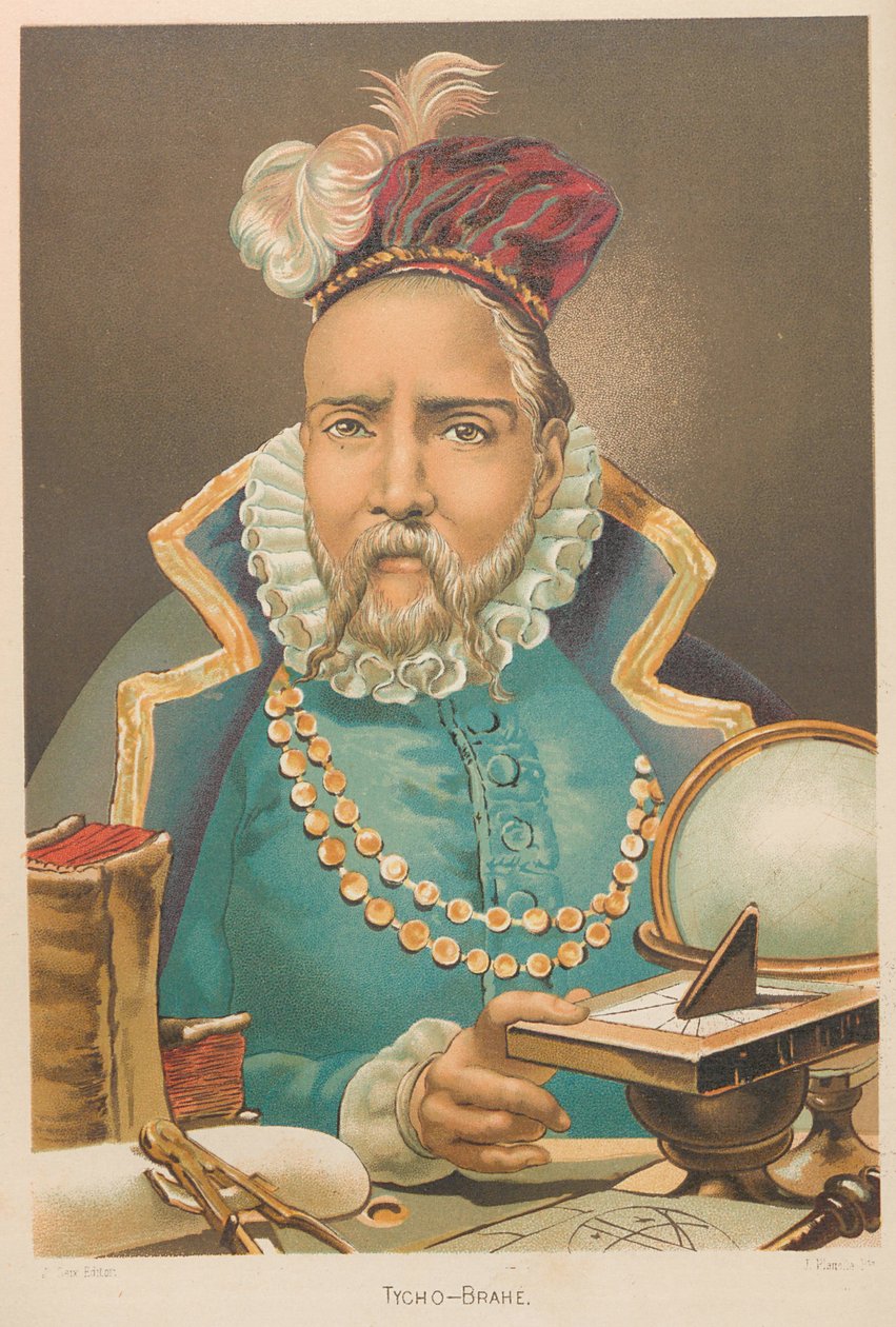 Retrato de Tycho Brahe 1546-1601, 1879 de Juan Planella y Rodríguez