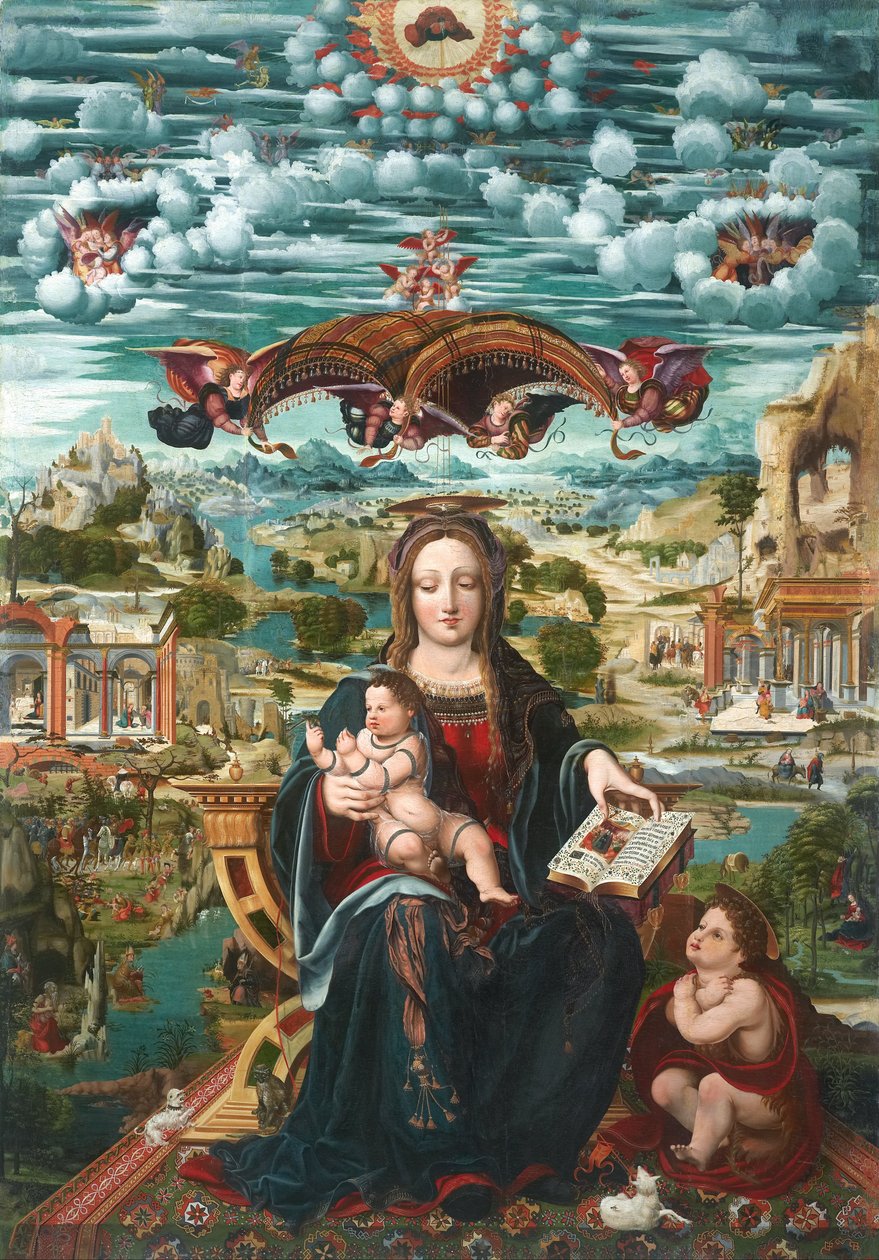 La Virgen y el Niño con el Niño San Juan de Juan de Borgoña