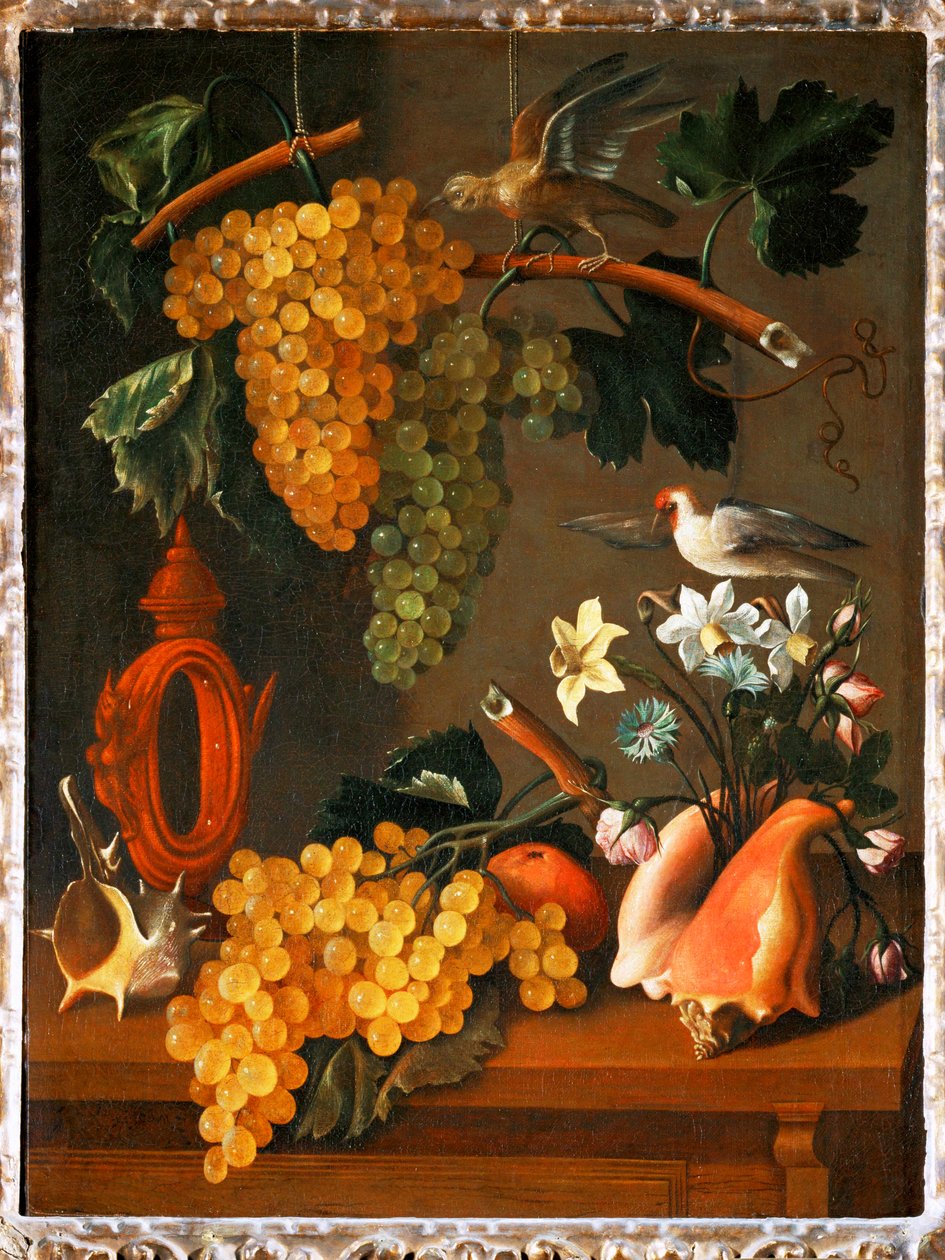 Naturaleza muerta con uvas ... de Juan de Espinosa