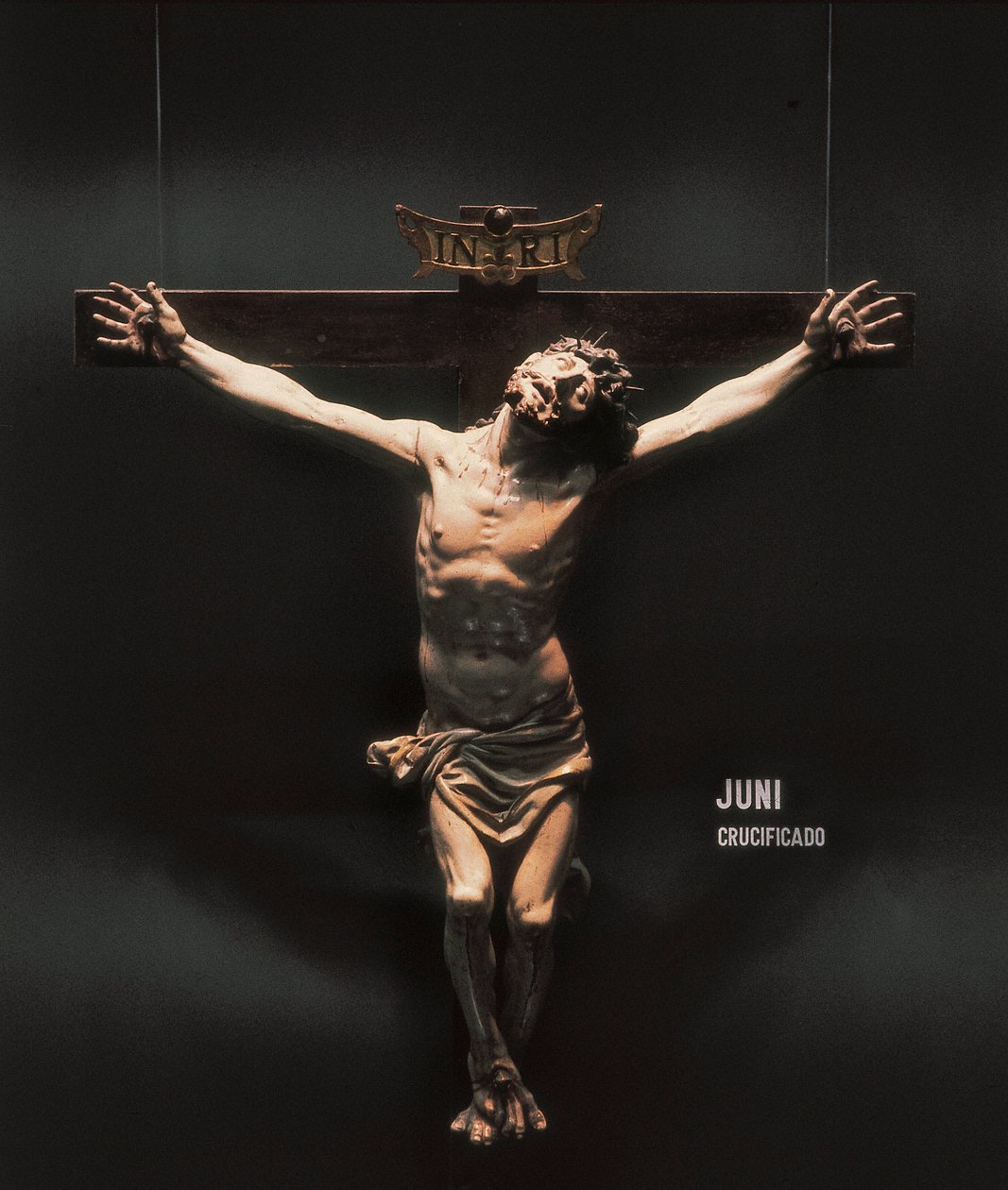 Crucifixión. Escultura de Juan de Juni (1507-1577). Escultura en madera. de Juan de Juni