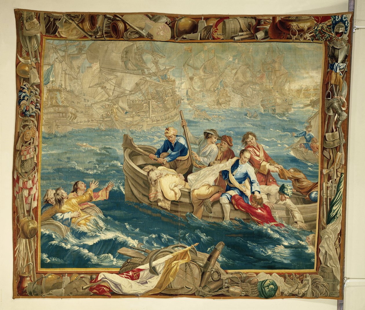 Una batalla naval de El arte de la guerra de Judocus de Vos
